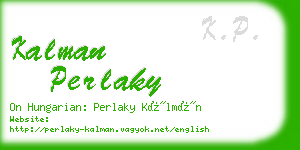 kalman perlaky business card